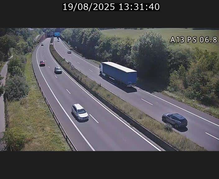 Traffic live webcam Luxembourg Ehlerange - A13 direction Esch-sur-Alzette - BK 6.8