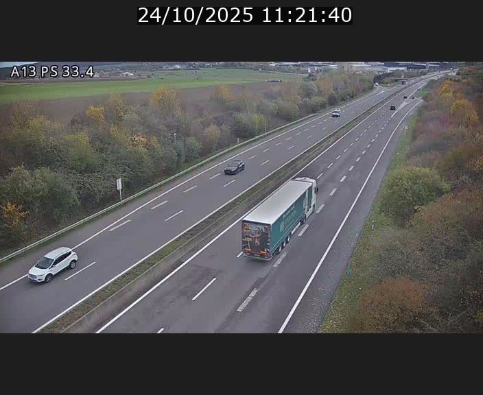 Webcam trafic sur A13 à hauteur de Mondorf-les-Bains en direction d'Altwies