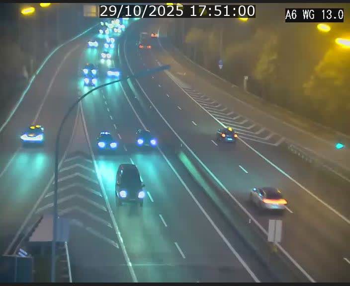 Traffic live webcam Luxembourg Mamer - A6 - BK 13 - direction Luxembourg/France/Allemagne