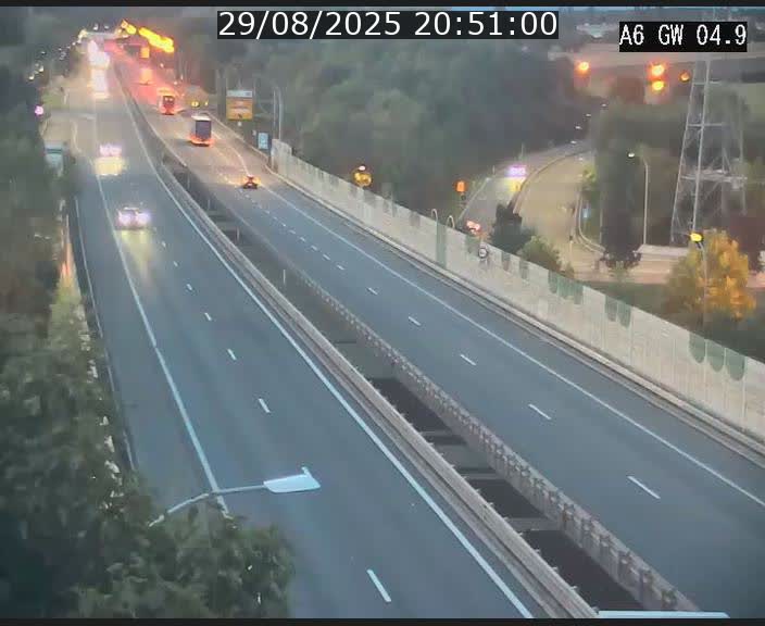 Traffic live webcam Luxembourg Croix de Cessange - A6 - BK 4.9 - direction Belgique
