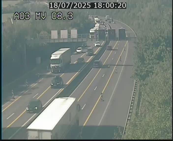 Webcam Autoroute après la Croix de Bettembourg en direction de Luxembourg sur l'A3