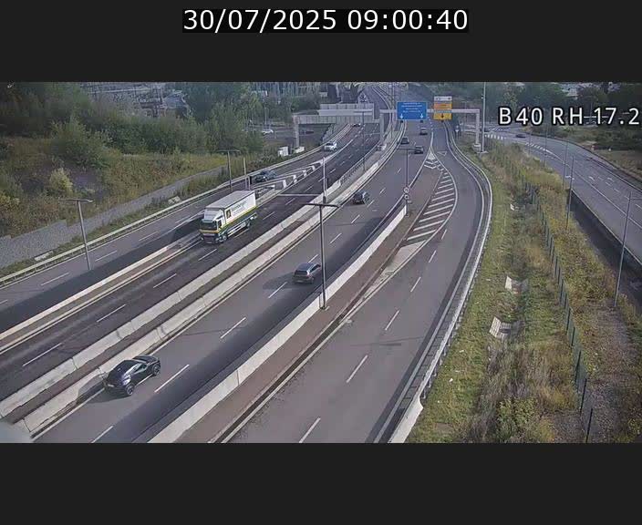 Webcam sur le contournement d'Esch Belval à hauteur de la sortie Université de Luxembourg. Vue orientée vers Luxembourg