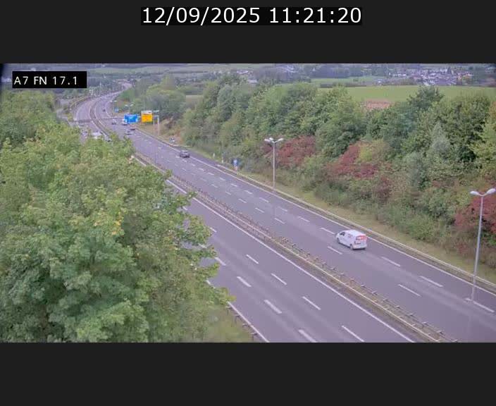 Caméra trafic Luxembourg - A7, Merscherbierg direction Mersch