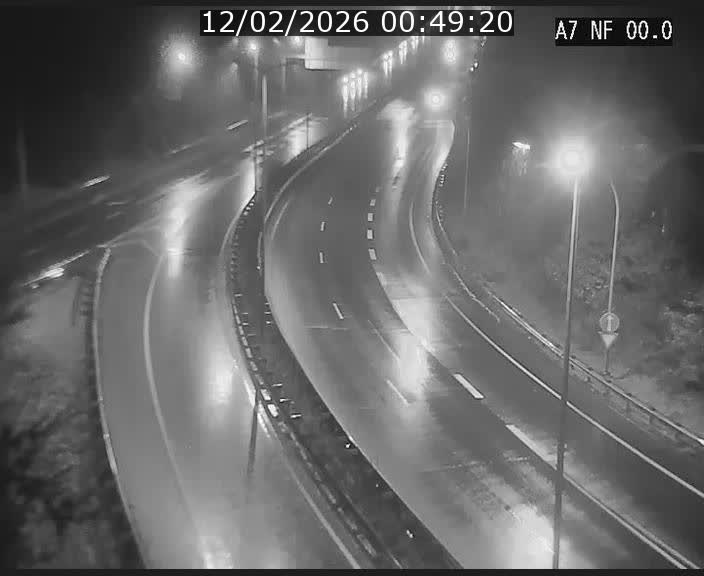 Caméra autoroute Luxembourg A7 - Echangeur A1/A7 Grünewald direction Tunnel Stafelter