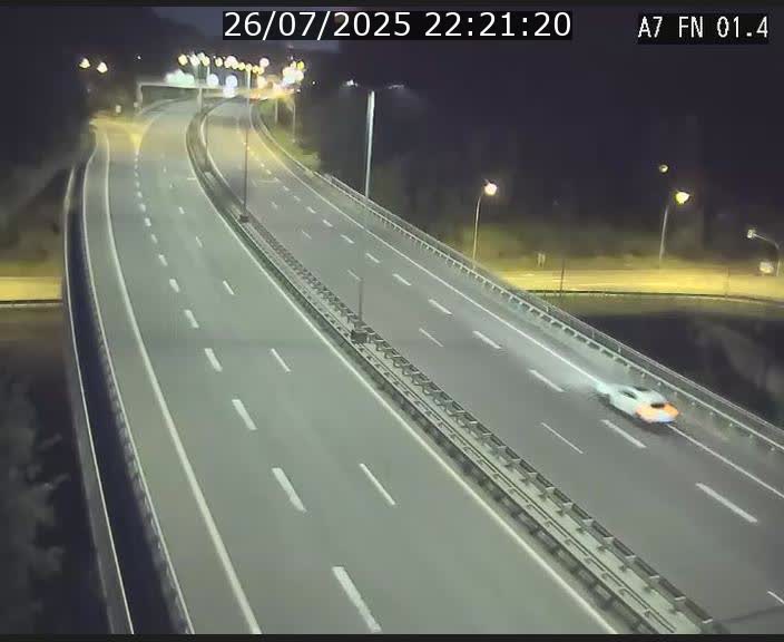 Caméra autoroute Luxembourg A7 - Tunnel Stafelter - direction Echangeur Grünewald