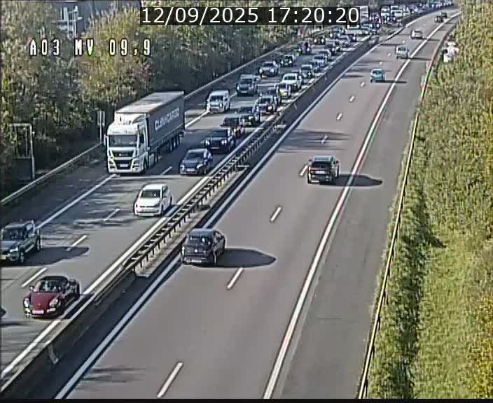 Webcam Autoroute à la Croix de Bettembourg - A3 - BK 9.9 - direction Luxembourg-Ville
