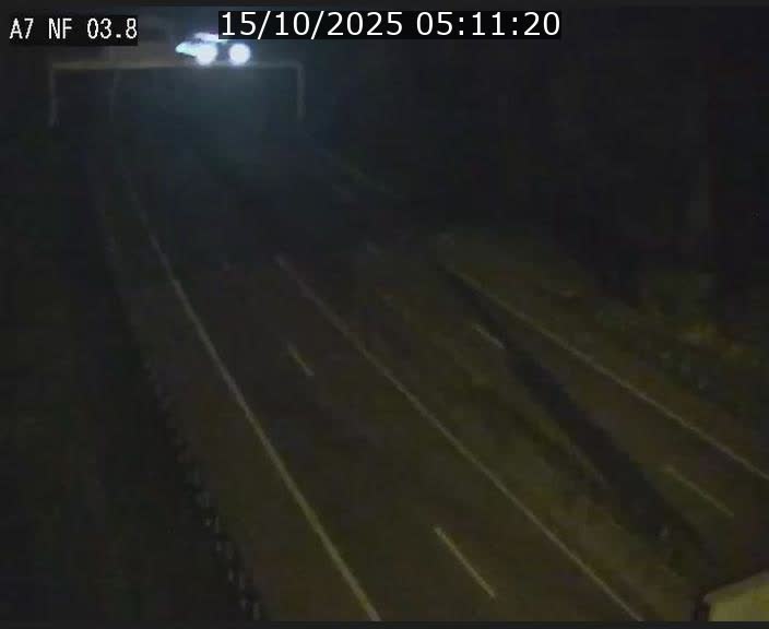 Webcam autoroute A7 au Luxembourg à la sortie du Tunnel Stafelter vers le Nord