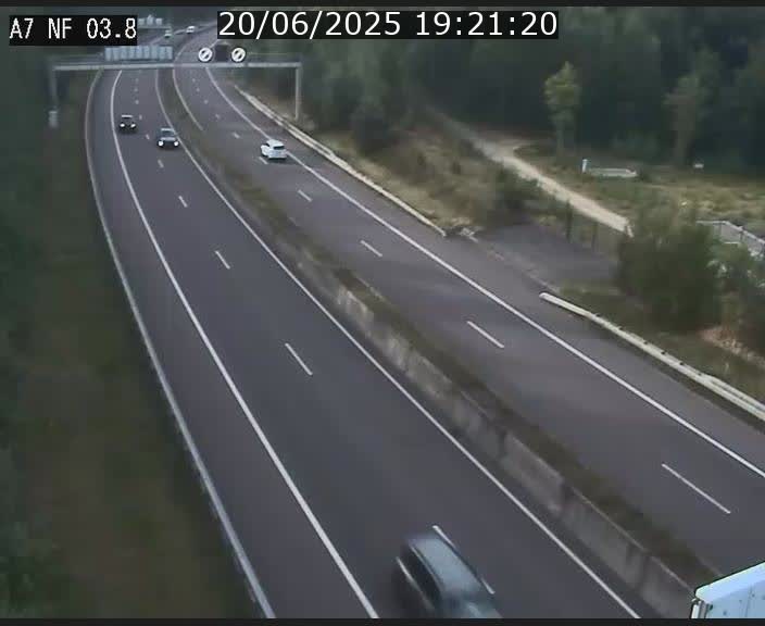 Webcam autoroute A7 au Luxembourg à la sortie du Tunnel Stafelter vers le Nord
