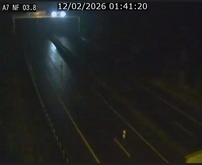 Webcam autoroute A7 au Luxembourg à la sortie du Tunnel Stafelter vers le Nord