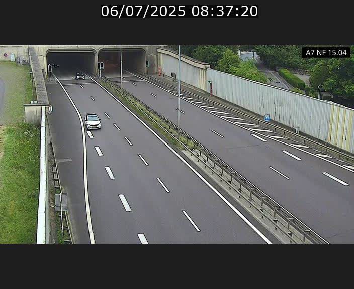 Caméra trafic Luxembourg - A7, Tunnel Mersch, entrée sud, direction Ettelbruck