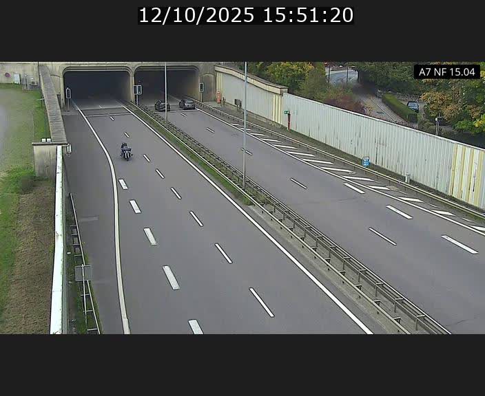 Caméra trafic Luxembourg - A7, Tunnel Mersch, entrée sud, direction Ettelbruck