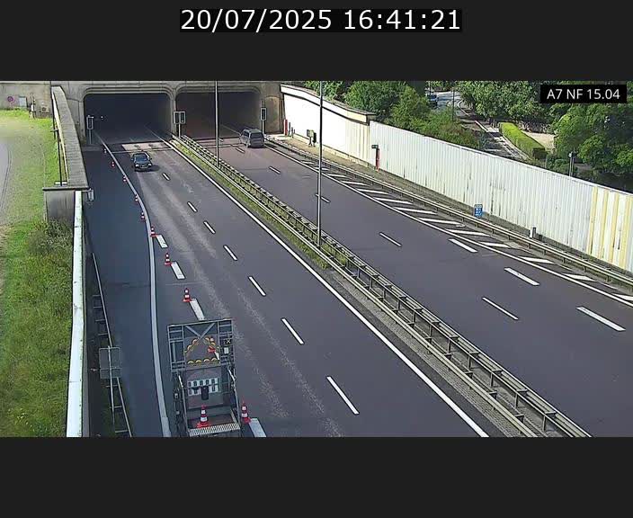Caméra trafic Luxembourg - A7, Tunnel Mersch, entrée sud, direction Ettelbruck