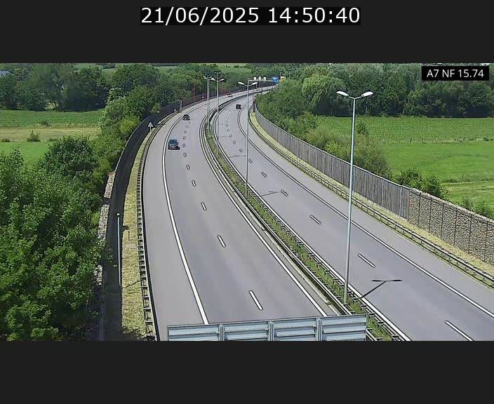 Caméra trafic Luxembourg - A7, Tunnel Mersch, entrée nord, direction Lorentzweiler