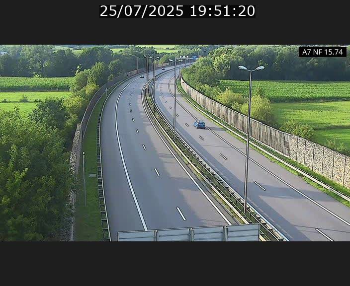 Caméra trafic Luxembourg - A7, Tunnel Mersch, entrée nord, direction Lorentzweiler