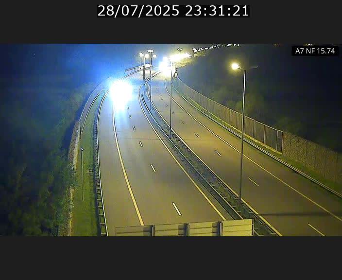 Caméra trafic Luxembourg - A7, Tunnel Mersch, entrée nord, direction Lorentzweiler