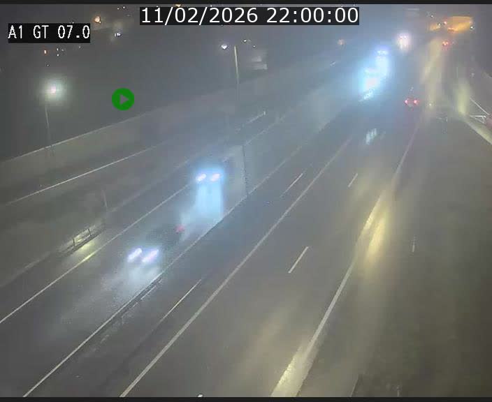 Traffic live webcam Luxembourg Cents - A1 direction Kirchberg - BK 7