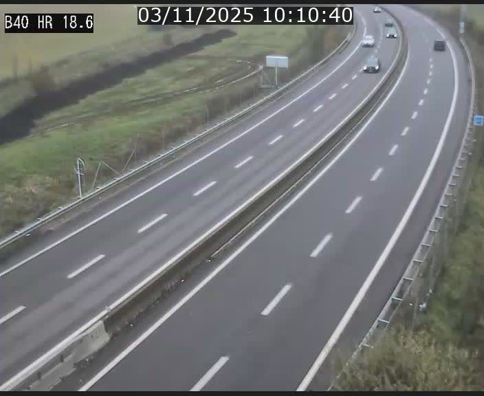 Webcam sur la route de liaison entre Micheville et Esch-Belval à la frontière entre le Luxembourg et la France. Vue orientée vers la Lorraine.