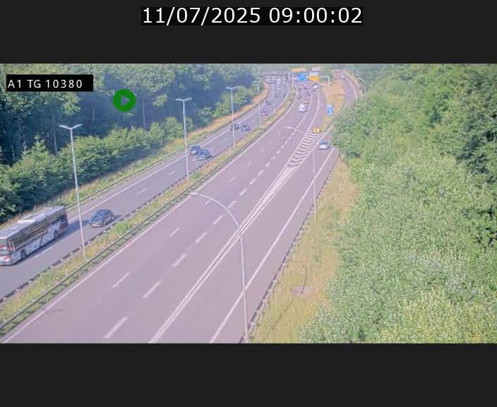 Traffic live webcam Luxembourg Senningerberg - A1 direction Luxembourg Kirchberg - BK 10.3