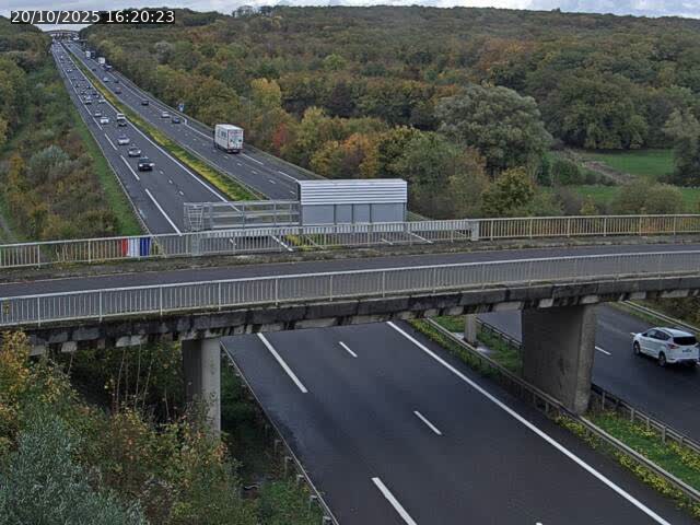 Caméra autoroute France - A31, Zoufftgen direction Luxembourg-ville, à la frontière entre la France et le Luxembourg