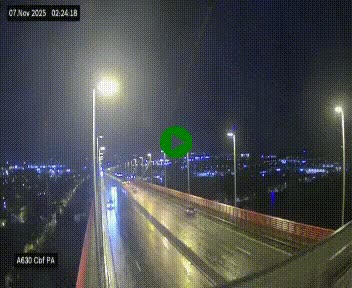 Webcam autoroute sur le périphérique de Bordeaux (A630) au nord de la ville. Caméra située sur le Pont d'Aquitaine.