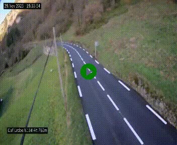 Webcam dans les Pyrénées Atlantique au niveau du col d'Urdos et du fort du Pourtalet sur la N134, en direction du Col et du tunnel du Somport, à 765 mètres d'altitude