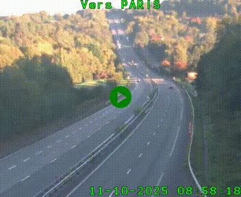 Caméra routière sur l'autoroute A20 à Bessines-sur-Gartempe. Vue orientée vers Paris