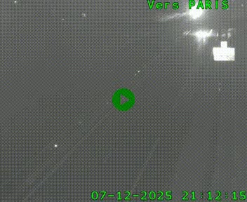 Caméra routière sur l'autoroute A20 au nord de Limoges, à la jonction avec la N520. Vue orientée vers Paris