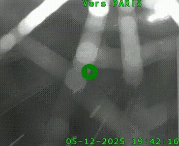 Caméra routière sur l'autoroute A20 à Saint-Hilaire-Bonneval, au sud de Limoges. Vue orientée vers Paris