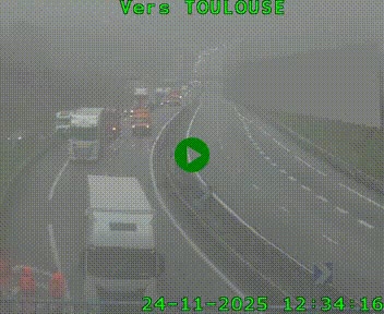 Caméra routière sur l'autoroute A20 à Noailles, en périphérie de Brive-la-Gaillarde. Vue orientée vers Toulouse