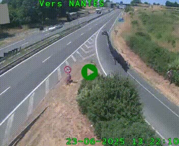Webcam N147 au nord de Poitiers et à la jonction avec la A10