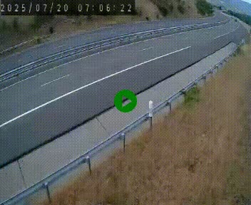 Caméra autoroutière France - A75, Engayresque, entre Millau et Séverac-le-Chateau, en direction de Montpellier