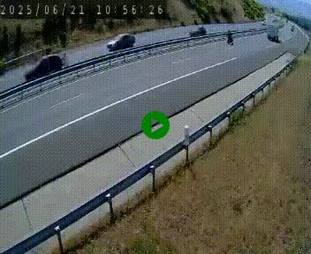 Caméra autoroute A75 à hauteur de la sortie 42 (Rodez, Laissac, Aire de l'Auvergne) située sur la commune d'Auberoques, près de Sévérac-le-Château