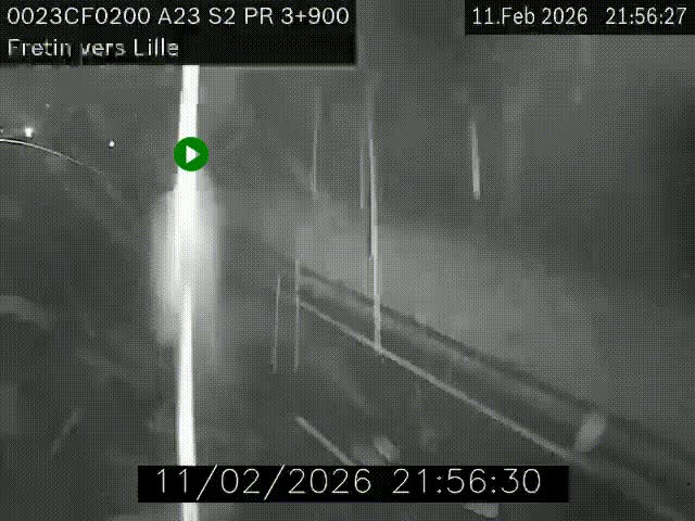 Webcam autoroute A23 à hauteur de Fretin. Vue orientée vers Lille
