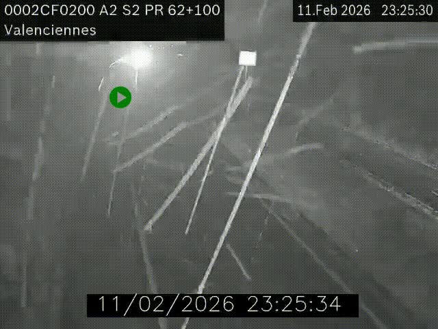 Webcam autoroute A2 à Valenciennes. Vue orientée vers Maubeuge et Mons (Belgique)