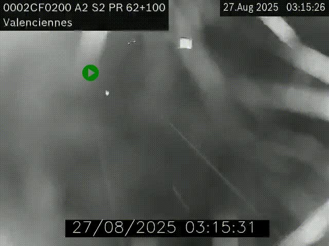 Webcam autoroute A2 à Valenciennes. Vue orientée vers Maubeuge et Mons (Belgique)