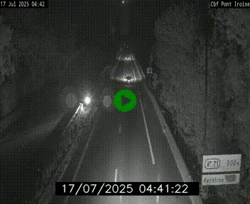 Webcam sur la N165 après le Pont de l'Iroise, à l'entrée de Brest