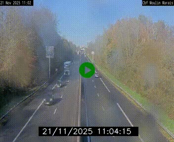 Webcam sur le périphérique de Nantes (N844) entre la Porte de Saint-Luce et la Porte d'Anjou, à l'est de la ville