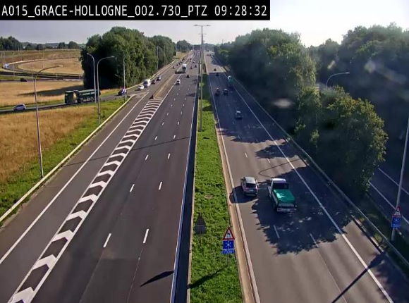 Caméra trafic Belgique - Grâce-Hollogne - E42, jonction avec A604, direction Loncin/Aéroport de Liège -  BK 3.2