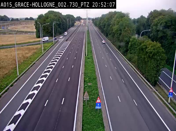 Caméra trafic Belgique - Grâce-Hollogne - E42, jonction avec A604, direction Loncin/Aéroport de Liège -  BK 3.2