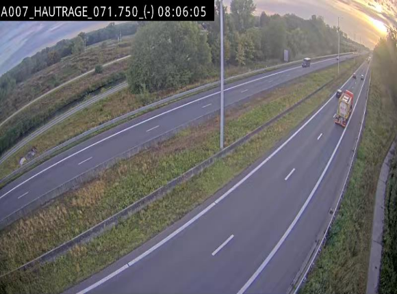 Webcam autoroute Belgique - Hautrage - E19 - BK 71.7