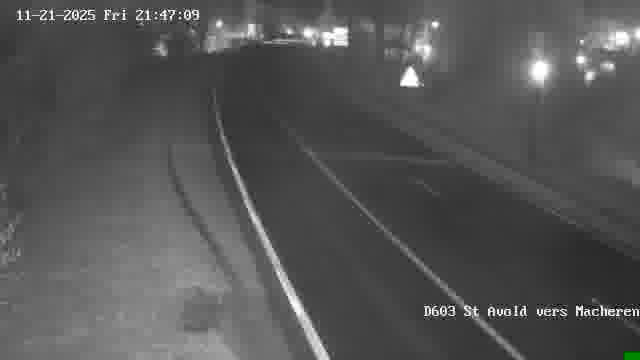 Webcam sur la D603 située à proximité de Saint-Avold. Vue orientée vers Macheren.