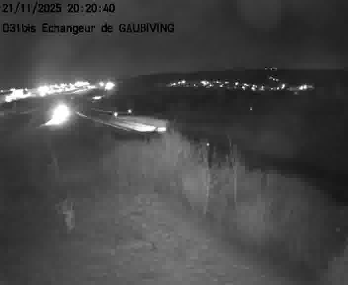 Dispositif d’observation sur D31bis (France) à Gaubiving, en direction de Sarreguemines, offrant une visualisation fiable des conditions de circulation.