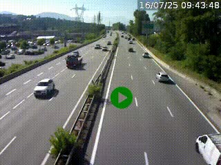 Caméra routière à hauteur des centres commerciaux et de la sortie 14 en direction d'Albertville