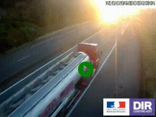 Caméra autoroutière sur l'A47 à hauteur de Givors, a proximité de Lyon. La webcam est orientée vers Lyon
