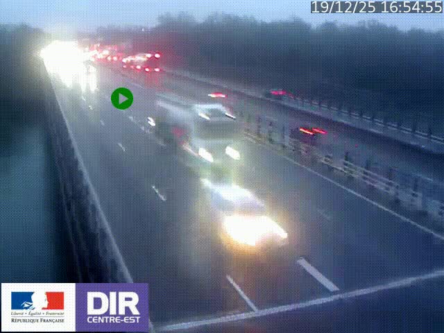 Caméra trafic à la jonction entre l'A46 (Rocade-est de Lyon) et l'A42 à hauteur de Vault-en-Velin en direction de Marseille