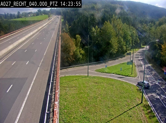 Webcam sur A27/E42 après Malmedy. Vue orientée vers l'Allemagne