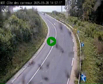 Webcam en haut de la Côte des Carreaux sur la N31 à Avesnes-en-Bray. Vue orientée vers Rouen