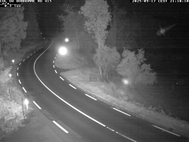 Caméra à proximité du col du Bonhomme sur la D415 à Plainfaing vers l'Alsace