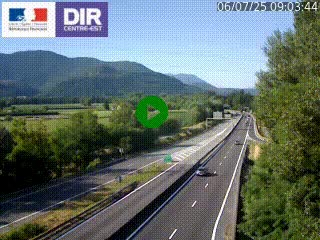 Caméra trafic à Meylan sur la Rocade-Sud de Grenoble en direction d'Aix-en-Provence
