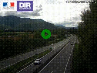 Caméra trafic à Meylan sur la Rocade-Sud de Grenoble en direction d'Aix-en-Provence